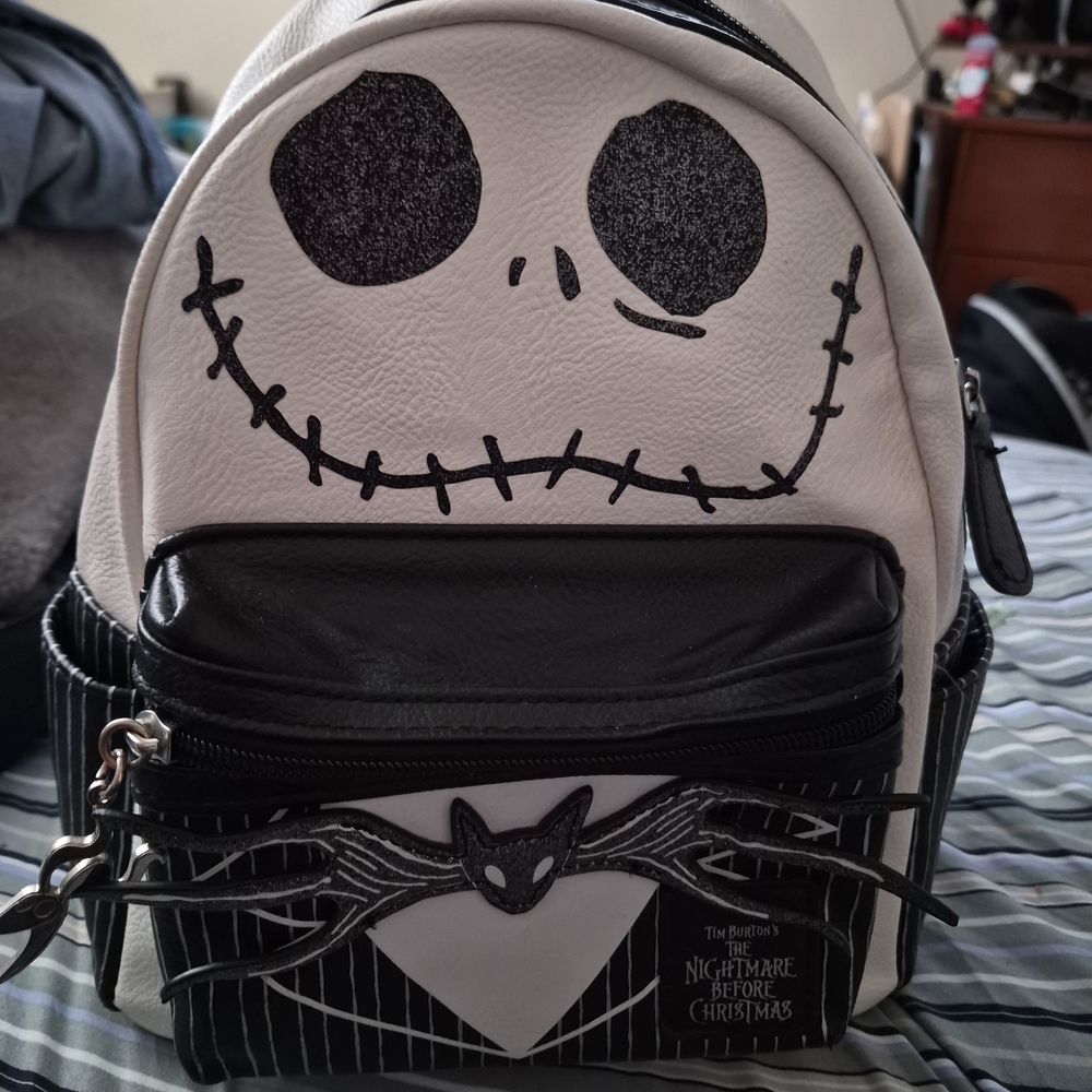 The Nightmare Before Christmas Jack Skellington Mini Backpack - White & Black